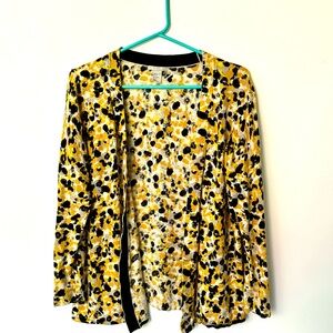 H&M cheetah print open front cardigan size medium